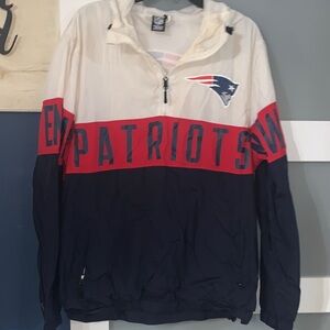NFL Patriots Windbreaker Jacket - Red, White, and Blue